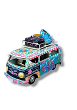 Carica l'immagine nel visualizzatore di Gallery, Minivan Retrò Medio 16 cm - Miniature Decorate - cod 2