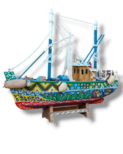 Carica l'immagine nel visualizzatore di Gallery, Peschereccio 24cm - Miniature Decorate - cod 46