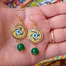 Carica l'immagine nel visualizzatore di Gallery, Orecchini Lapilli con castone "Maiolica Verde"