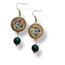 Carica l'immagine nel visualizzatore di Gallery, Orecchini Lapilli con castone "Maiolica Verde"