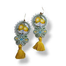 Carica l'immagine nel visualizzatore di Gallery, Orecchini Soutache "Limoni"
