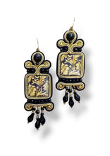 Carica l'immagine nel visualizzatore di Gallery, Orecchini Soutache "Barocco Oro"