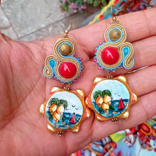 Carica l'immagine nel visualizzatore di Gallery, Orecchini Soutache "Tamburello"