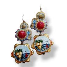 Carica l'immagine nel visualizzatore di Gallery, Orecchini Soutache "Tamburello"