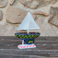 Carica l'immagine nel visualizzatore di Gallery, Barchetta a vela - Miniature Decorate - cod 42