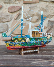 Carica l'immagine nel visualizzatore di Gallery, Peschereccio 24cm - Miniature Decorate - cod 46