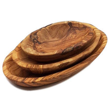 Carica l'immagine nel visualizzatore di Gallery, Set 3 ciotole ovali in Legno di Ulivo