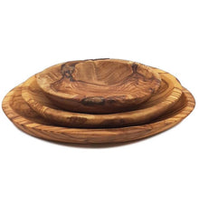 Carica l'immagine nel visualizzatore di Gallery, Set 3 ciotole ovali in Legno di Ulivo