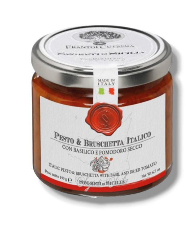Pesto e Bruschetta Italico con Basilico e Pomodoro Secco - 190 gr