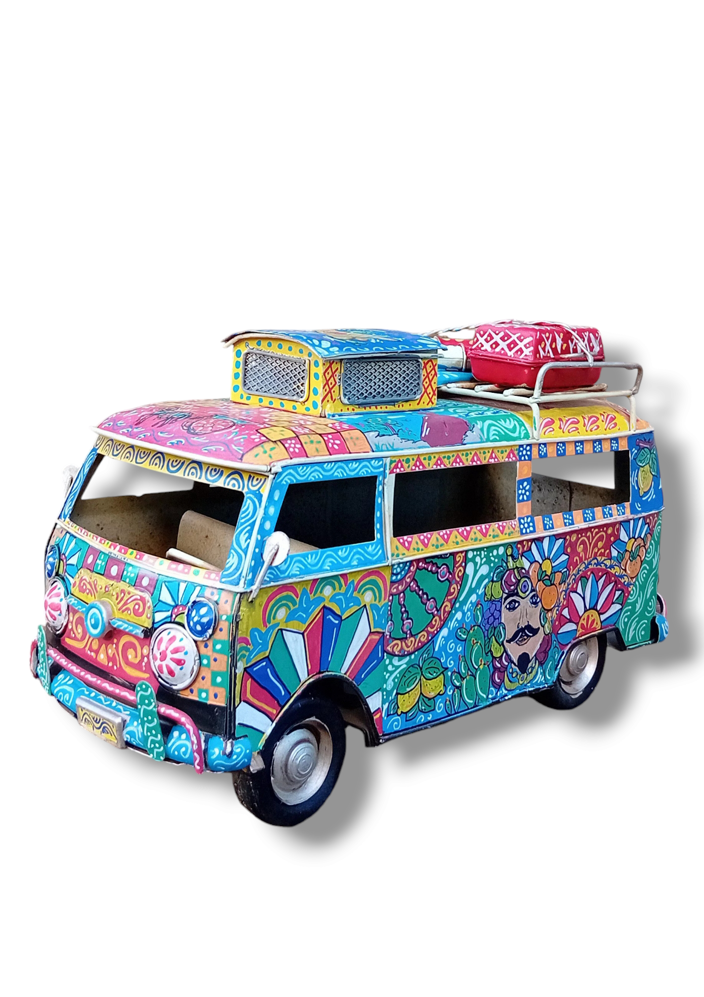 Minivan Retrò Grande 25 cm   - Miniature Decorate - cod 1
