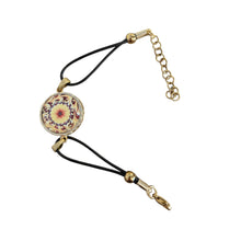 Carica l&#39;immagine nel visualizzatore di Gallery, Bracciale Rotondo Lapilli con castone &quot;Barocco Giallo&quot;
