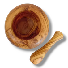 Carica l&#39;immagine nel visualizzatore di Gallery, Mortaio bombato in Legno di Ulivo cm 12
