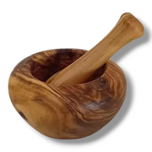 Carica l&#39;immagine nel visualizzatore di Gallery, Mortaio bombato in Legno di Ulivo cm 10
