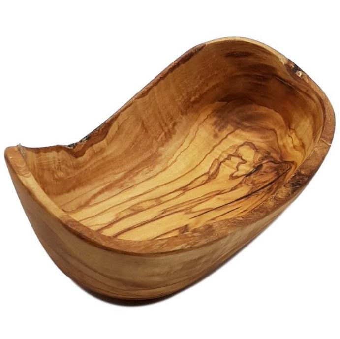 Ciotola Rustica Ovale in Legno di Olivo