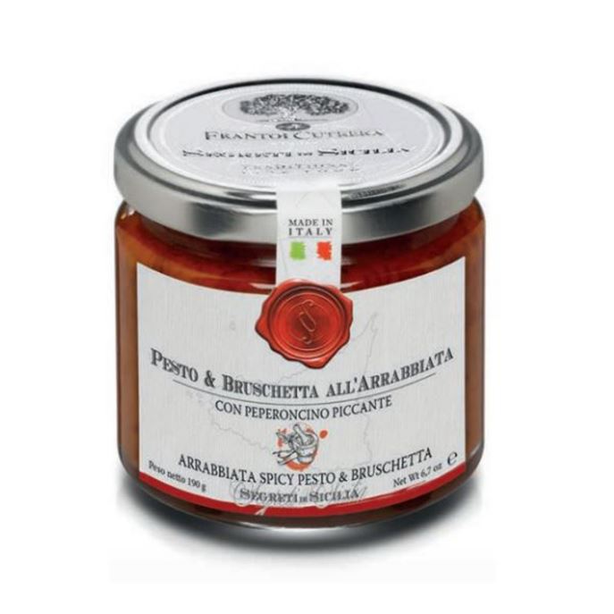 Pesto e Bruschetta all'Arrabbiata con Peperoncino Piccante  - 190 gr