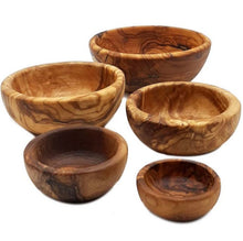 Carica l&#39;immagine nel visualizzatore di Gallery, Set 6 Ciotole in Legno di Olivo
