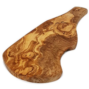 Tagliere Irregolare con Manico in Legno di Olivo