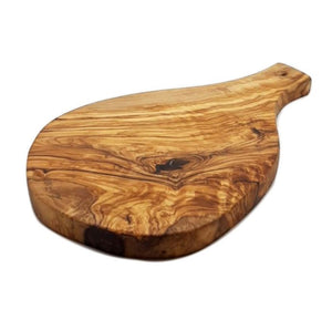 Tagliere Irregolare con Manico in Legno di Olivo
