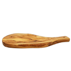 Tagliere Irregolare con Manico in Legno di Olivo