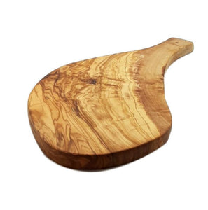 Tagliere Irregolare con Manico in Legno di Olivo