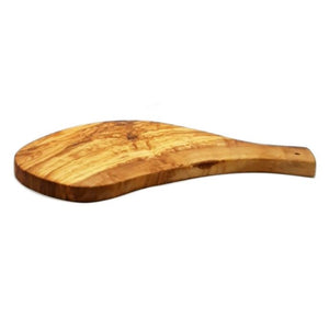 Tagliere Irregolare con Manico in Legno di Olivo
